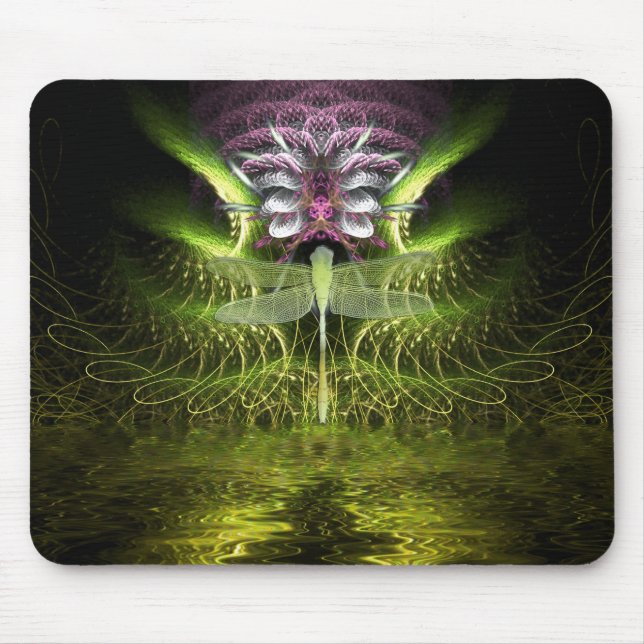 Mágica Mousepad do Fractal da libélula (Frente)