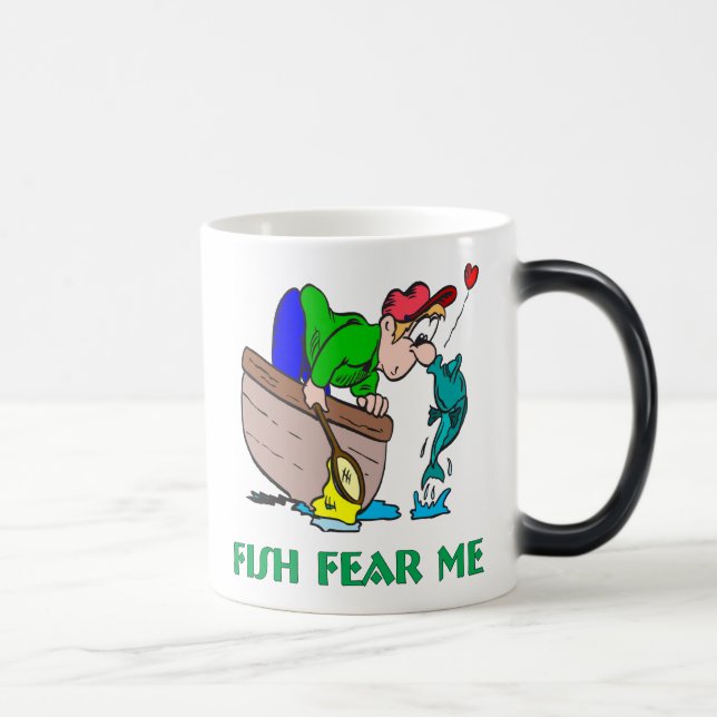Mágica Peixe Me Teme Engraçada Pescando Caneca (Direita)