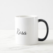 Rosa: Caneca de arte de uma linha elegante