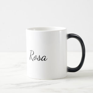 Mágica Rosa: Caneca de arte de uma linha elegante