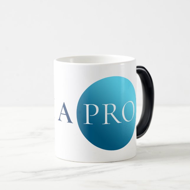Mágica SOU UM PROFISSIONAL | Caneca de Círculo Azul Minim (Frente Esquerda)