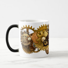 Mágica Steampunk obtem-no na caneca da engrenagem