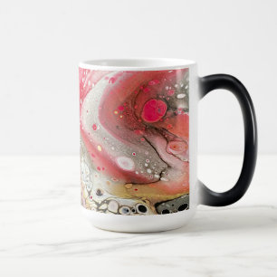 Mágica Uma caneca com cor rosa, dourada e preta