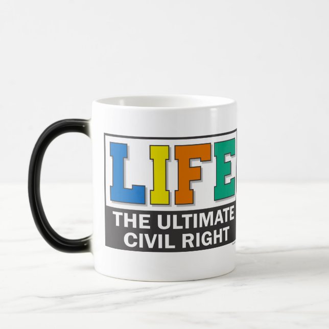 Mágica Uma caneca para compartilhar suas crenças pró-vida (Esquerda)