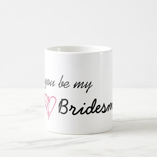 Mágica "Você será minha dama de Bridesmaid?" Caneca (Centro)