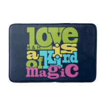 Magical Love personated monogramas tapetes de banh