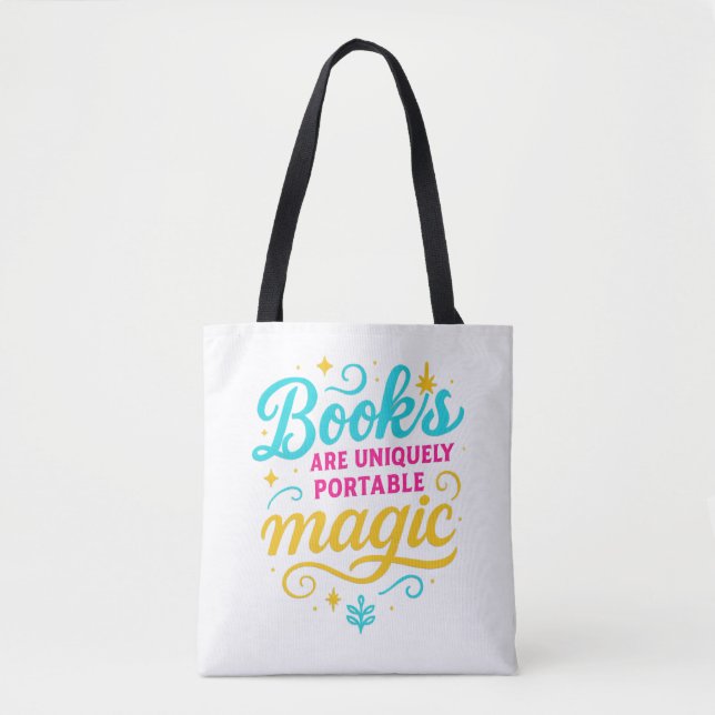 Magical Reader’s Tote – Sparkling “Books Are Magic (Frente)