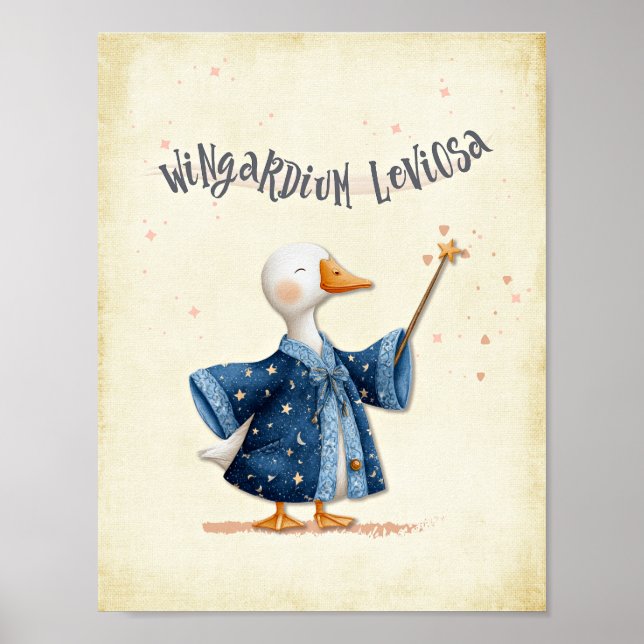 Magician Duck Printable Poster (Frente)