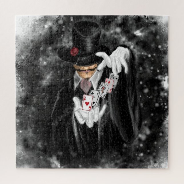 Mágico com Cartões Abracadabra Quebra-cabeça (Vertical)