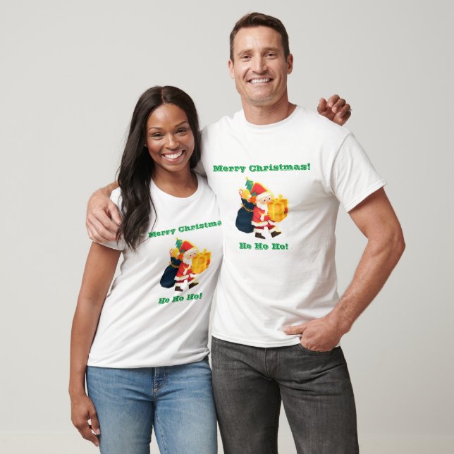 Mágico Natal Camiseta Impressa Desejos Alegria Paz (Unissex)