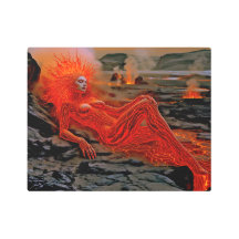 "Magma Dormindo" - Retrato de Mulher Vulcânica