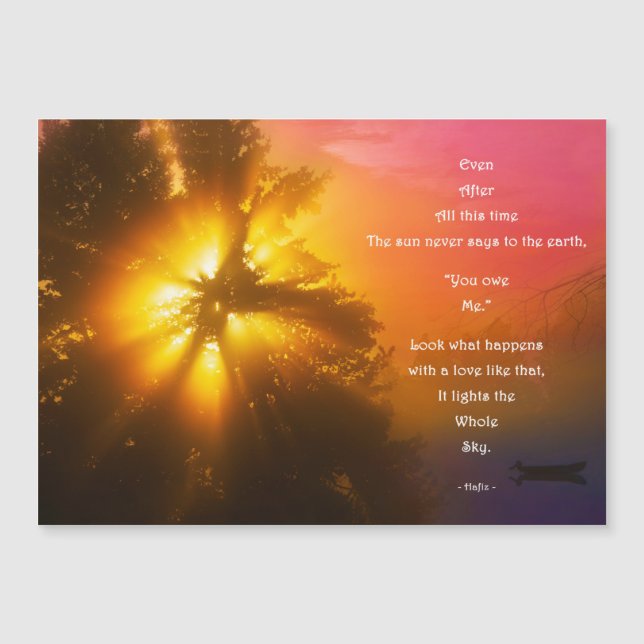 Magneetkaart met Hafiz - Even after all this time (Frente)