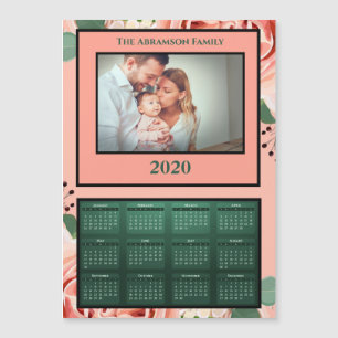 Magnet Calendário das Flores da Família 2020 Ano