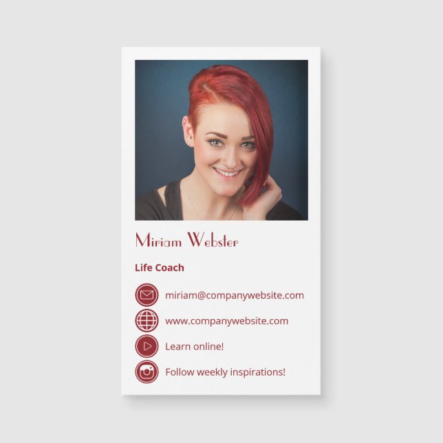 Magnet da placa de rede profissional do treinador  (Frente)