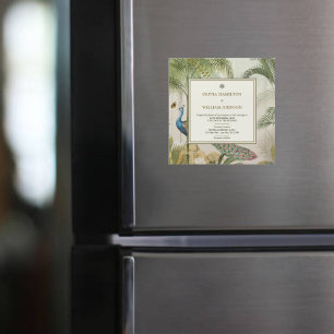 Magnet de Convite para Casamento de Palm Tropical 