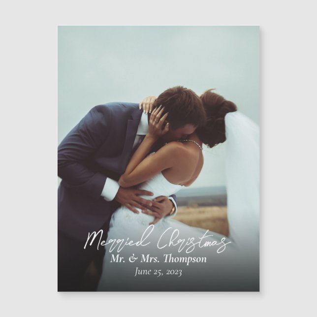 Magnet de Script de Fotografia do Natal Casado Rec (Frente)