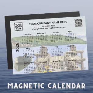 Magnet do Calendário de Água Dock QR para Empresas