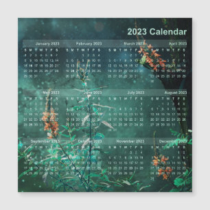 Magnet do Calendário - Flores à Luz do Jade
