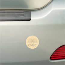 Magnet do carro CMEC - redondo, amarelo-claro com 
