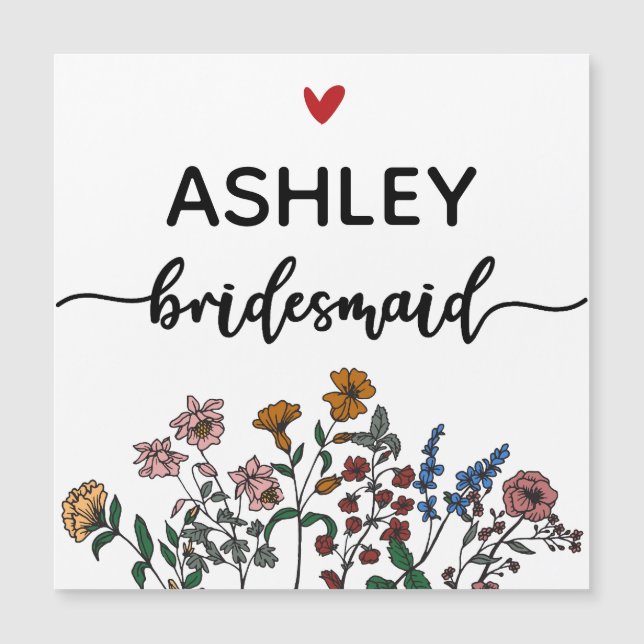 Magnet Floral Personalizado, Presente no Esquadrão (Frente)