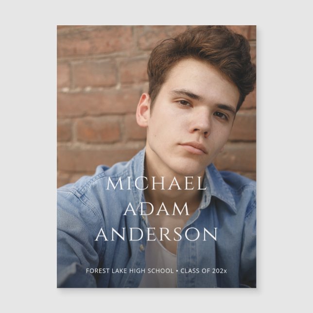 Magnet sofisticado de lançamento de fotos de gradu (Frente)