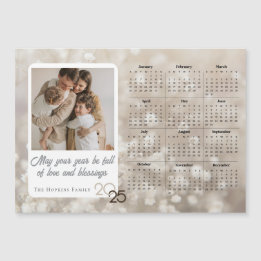 Magneta de Calendário de Fotografias Personalizada