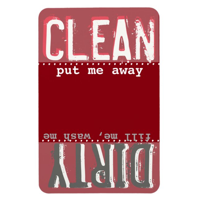 Magneta vermelha para lavadora de louça - ímã limp (Vertical)