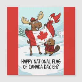 Magnetic Card National Flag of Canada Day