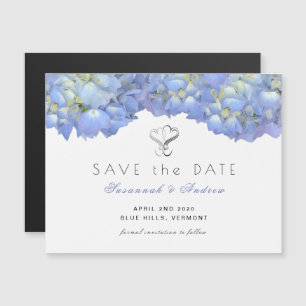 Magnética Blue Moon Hydrangea Salvar Cartão de Dat