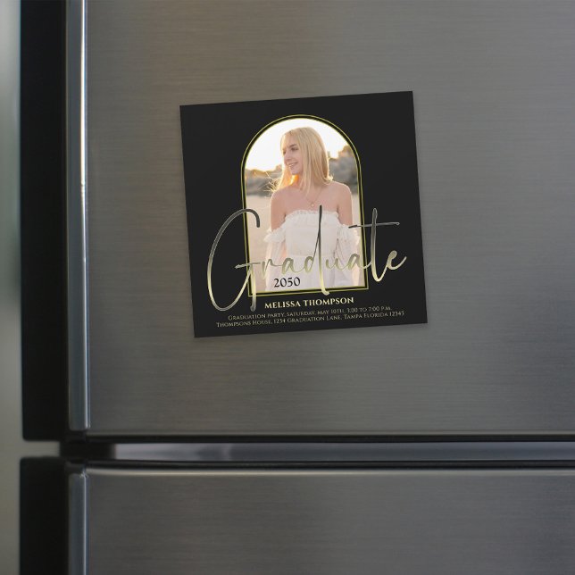 Magnética de Fotografias de Arco Preto com Script  (Criador carregado)