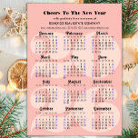 Magnética minimalista rosa de negócios do calendár<br><div class="desc">Cartão Magnético Mínimo Rosa Esmagador - Elegante Do Logotipo De Negócio Do Calendário 2026. Todos os textos estão pré-organizados para que você personalize fácil e rapidamente com seus próprios detalhes. Desejo a todos um Feliz Feriado e um Incrível Ano Novo! Para muitos outros designs de cartões, visite: (Cartões de natal...</div>