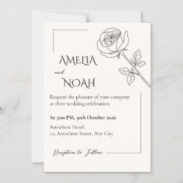 Magnético Convite de Casamento | Design Tipográfico Elegante