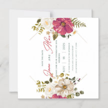 🌸 Convite de Casamento Floral Elegante 🌸