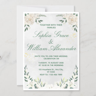Magnético Convite de Casamento Minimalista Elegante