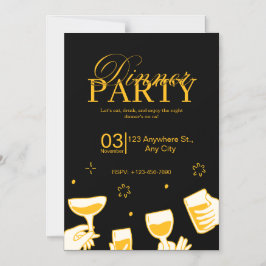 Magnético Convite de Jantar Personalizável