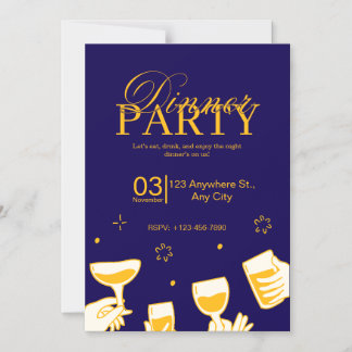 Magnético Convite de Jantar Personalizável
