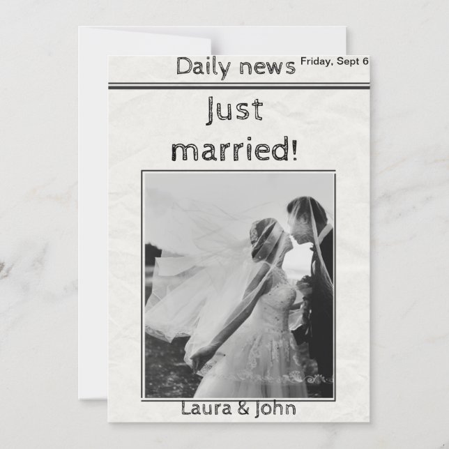 Magnético convite para casamento e festas (Frente)