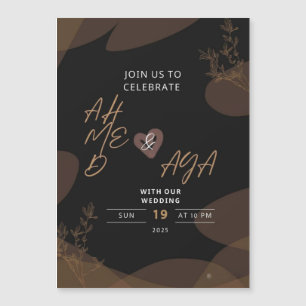 Magnético Convite para o casamento de Ahmed & Aya