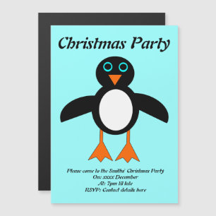 Magnético Convite para Partido Personalizado do Pinguim Cujo