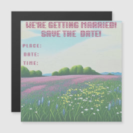 Magnético Convite para pintura de casamentos de flores selva