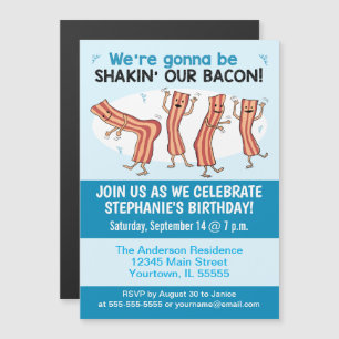 Magnético Engraçado Shakin' Nosso Convite de aniversário B