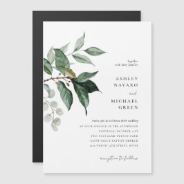 Magnético Imagem de Convite para Casamento Russo Verde