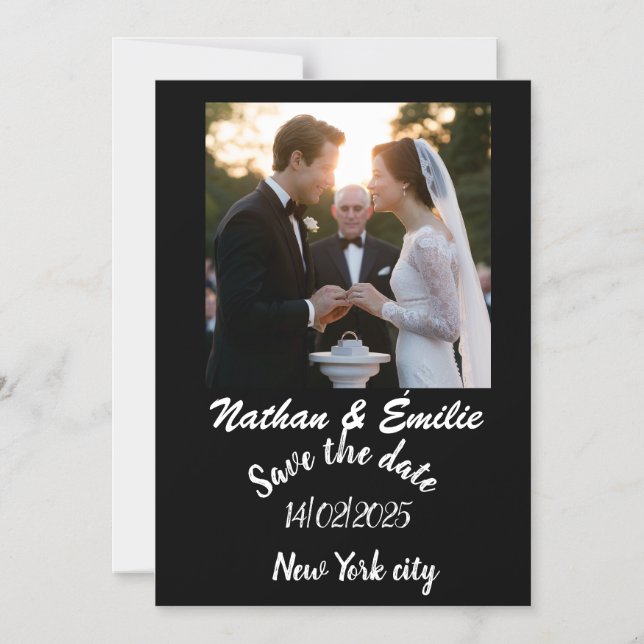 Magnético Salvar o convite de data (Frente)