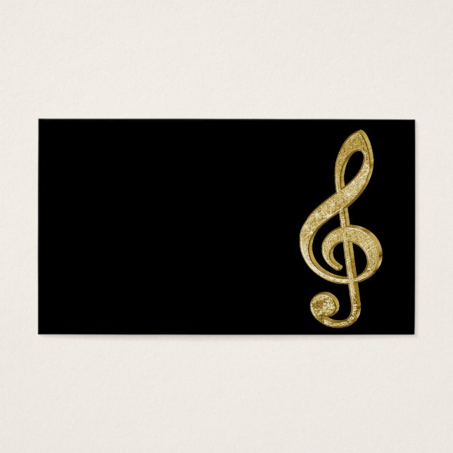 Magnífico bar de ouro brilhante treble clef (Frente)
