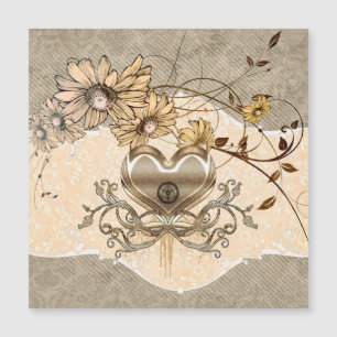 Magnífico coração com flores