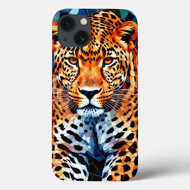 Magnífico Leopardo em Detalhe Vibrante (Verso)