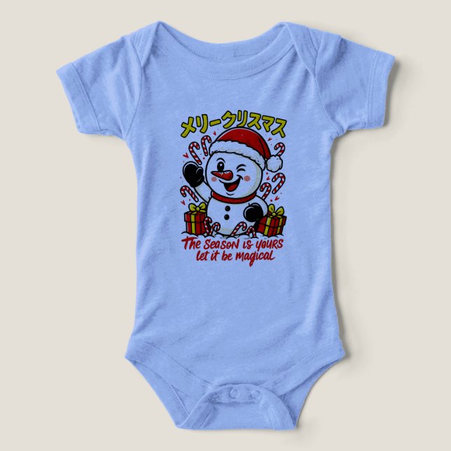 Magnífico Papai Noel de Natal Bebê bengala de doce (Design frontal)