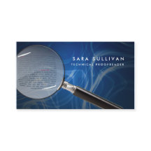 Magnifying Glass Proofreader Cartão de visita