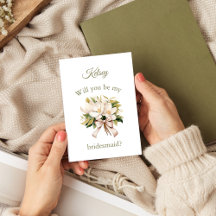 Magnolia Buquê | Cartão de Proposta Bridesmaid