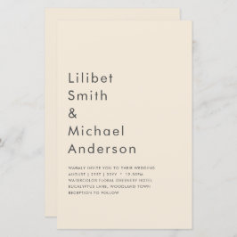 Magnolia Cream Modern Wedn Typografia